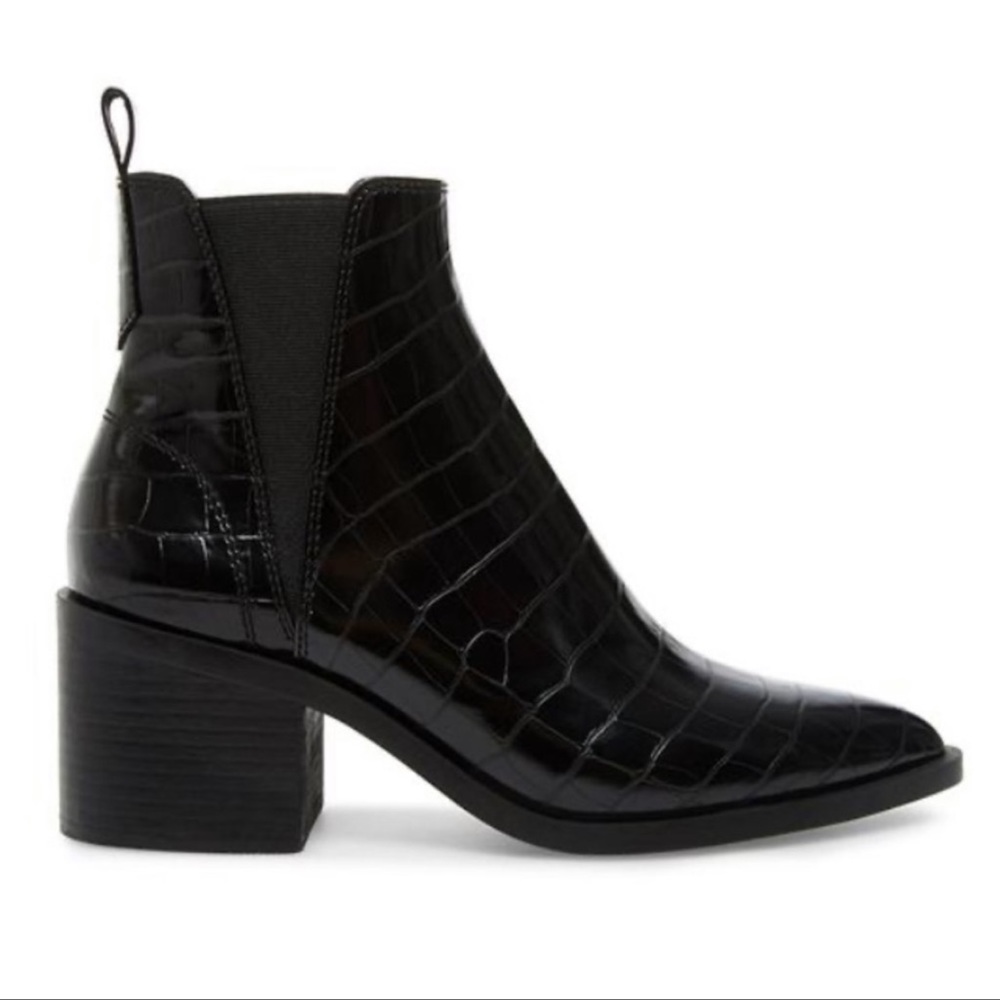 Steve Madden Arrive black croc boot women’s sz 9.5